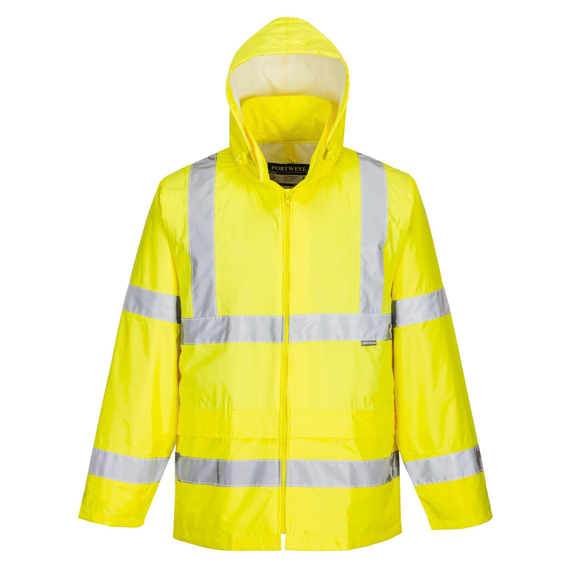 Portwest H440 Men's Lightweight Waterproof Hi-Vis Rain Jacket Yellow, 5X-Large
