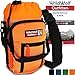 Water Bottle Holder for 64oz Bottles by Wild Wolf Outfitters - Orange - Carry, Protect and Insulate Your Best Flask with This Military Grade Carrier w/ 2 Pockets & an Adjustable Padded Shoulder Strap