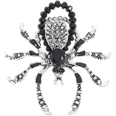 Kokoma Spider Ring for Women Cubic Zirconia Animal Ring Adjustable Statement Rings Halloween Costume Gothic Punk Finger Jewelry