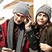 Enjoybot Bluetooth Beanie Wireless Knit Winter Hats Cap with Built-in Stereo Speakers and Microphone for Outdoor Sports Gray