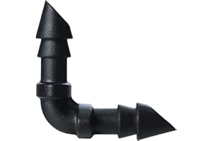 Orbit 67400 1/4" Barb Drip Irrigation Drip Elbow, 20-Pack