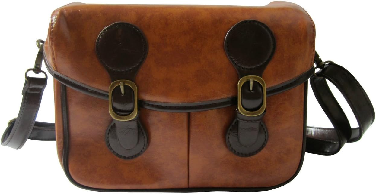Propado Women’s Waterproof PU Leather DSLR Camera Bag Vintage Messenger Sholder Bag (Brown)