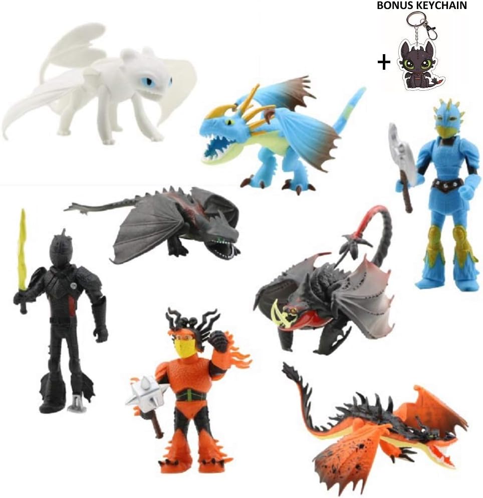 Birthday Party Decorations With How To Train Your Dragon Characters Dragon Train Themed Cake Toppers 8 Piece Toothless Action Figure Set For Kids And Adults 3 5 8 5 Cm Toy Doll Collection Figures Amazon Canada
