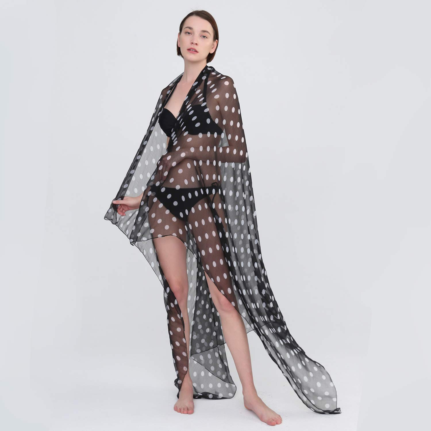 ZORJAR Sarong Wrap Beach Cover Up Chiffon Large Oversize Scarf ZORJAR Sarong Wrap Beach Cover Up Chiffon Large Oversize Scarf