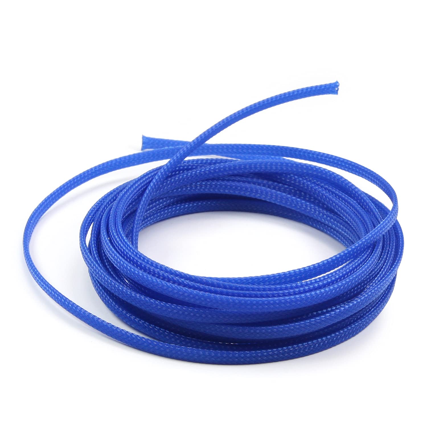 Othmro 1Pc Cable Tidy Sleeve, 5m Cable Protector, Desk Cable Management Cable Organizers Wire Tidy for TV/PC USB Cable, Pet Cable Protector, Blue (Width: 4mm) — image 1