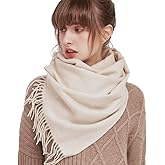 100% Merino Wool Scarf, Pashmina Cashmere Feel, 78” x 16” Long, Best Winter Gift For Women and Men