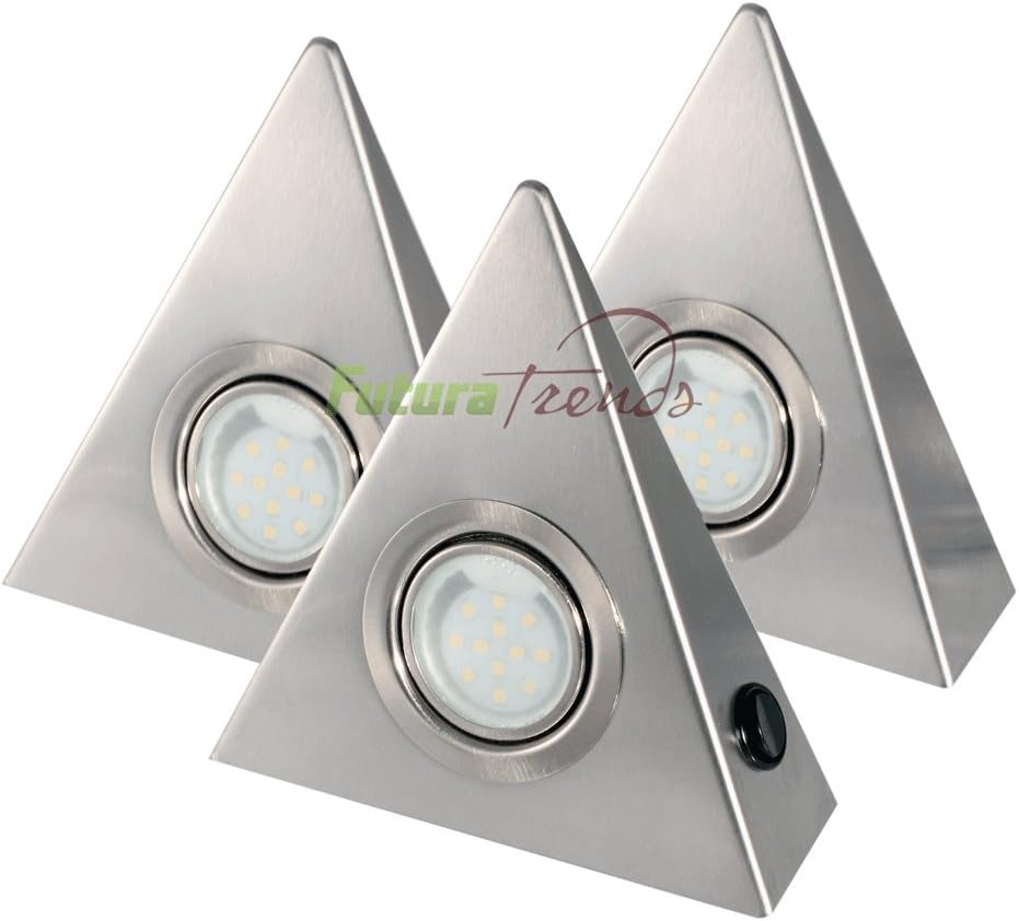 Hochwertiges 3er Set Led Dreieckleuchte Kuchenleuchte 2 5w Warmweiss Mit Zentralschalter Amazon De Beleuchtung