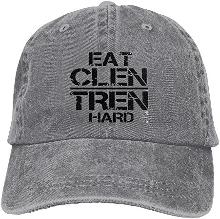 Eat Clen tren HARDAdjustable Washed Cap Cowboy Baseball Hat Ash