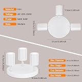 Ketom Round 3 Way Ceiling Spotlight Fitting White GU10 LED Rotatable view 3