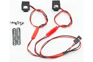 RC Light Bar Metal Housing Rectangular Lens Spotlight 2PCS RC Lights RC Crawler Accessories for Axial SCX10 Traxxas TRX4 TRX4M Arrma Senton Redcat GEN7 1/10 1/8 RC Car Roof Light Kit Zhongzhen