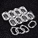 24 Packs Plastic Shower Curtain Rings Hooks for Bathroom Shower Window Rod (Clear)