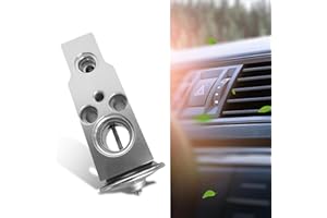 Civwesi 1 PC Car Air Conditioner Expansion Valve, Metal Steam Engine Air Conditioner Valve, Car Air Conditioner Spare Parts, Universal for Most Cars (Silver)