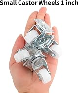QOPAHI 25mm Castor Wheels - Small Trolley Swivel Casters with Rubber Base (Pack view 8