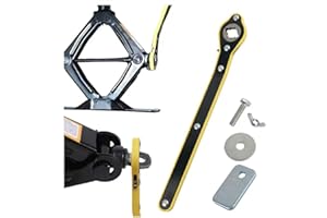 2025 Upgrade Car Jack Ratchet Wrench,Hexagon + Phillips 2-in-1 Scissor Jack Wrench with Long Handle & Forward/Reverse Adjustm
