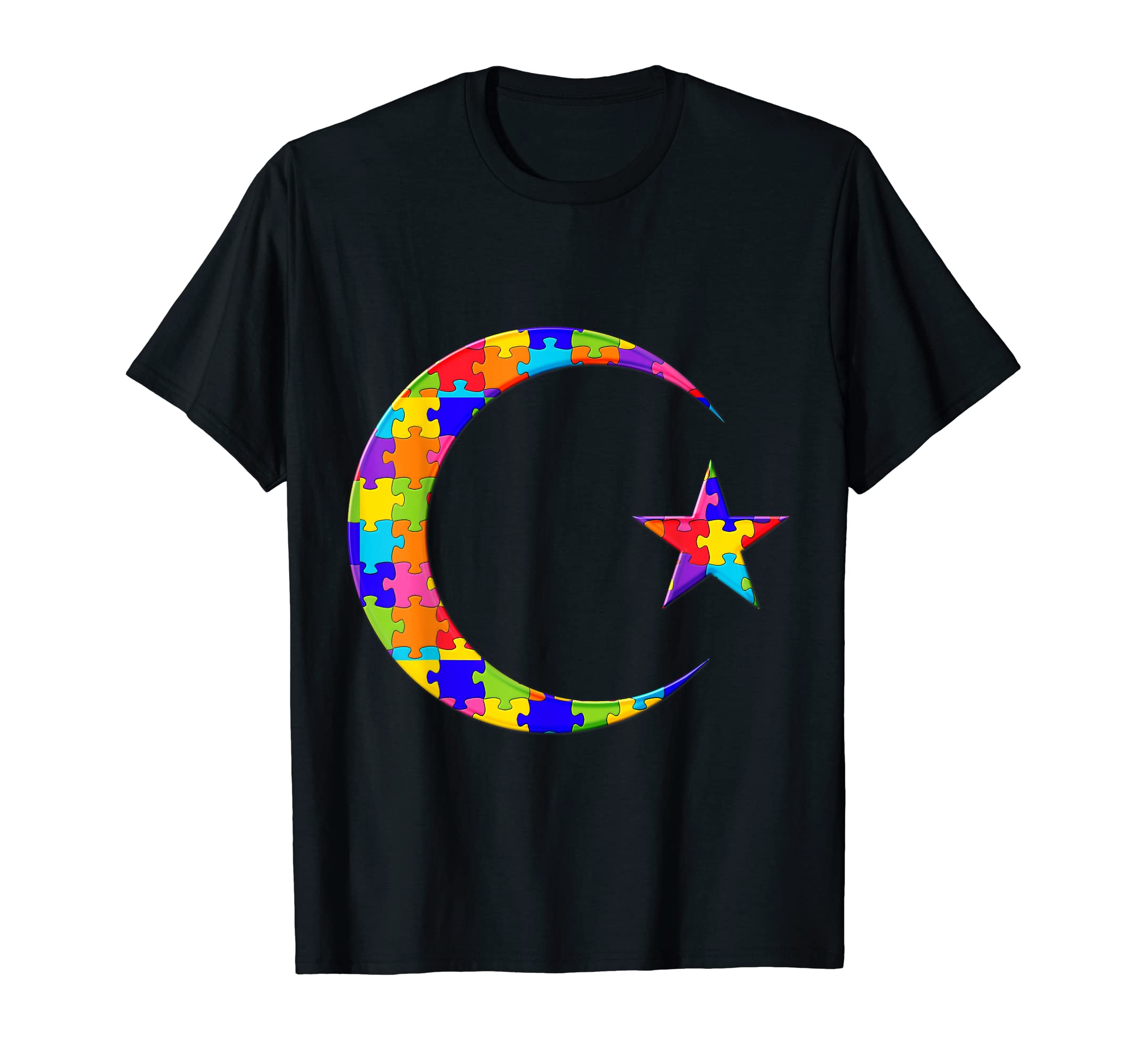 Crescent, Moon Eid Ramadan kareem Jigsaw Autism Puzzle T-Shirt