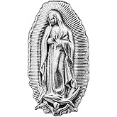 1" Our Lady of Guadalupe Lapel Pin | Silver Tone Metal | Beautiful Detail | Christian Apparel