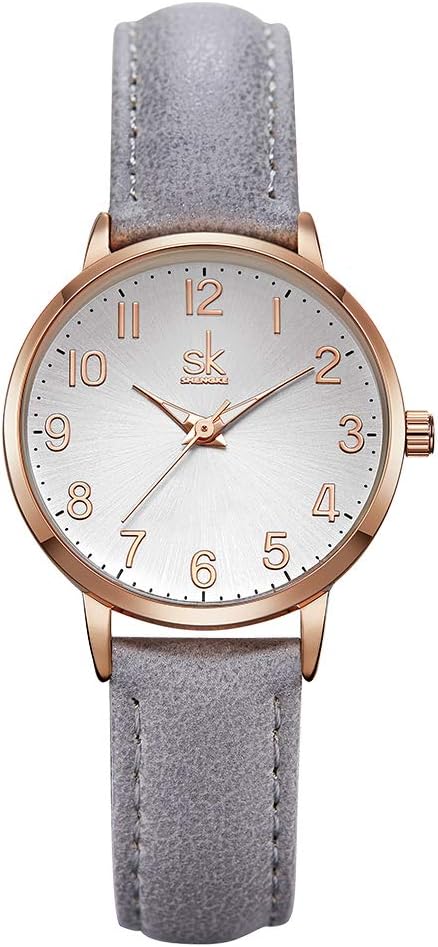 sk SHENGKESK Woman Fashion Quartz Watch Elegant Diamond Wristwatch Girls Ultra-Thin Waterproof Wrist Watches
