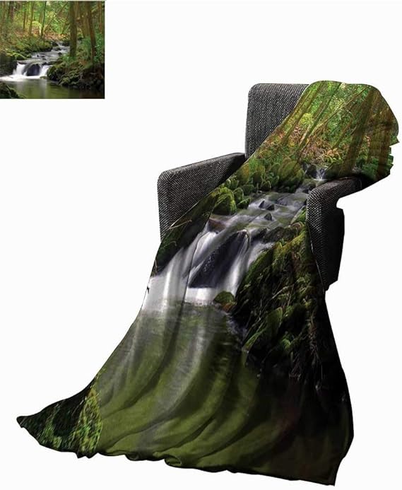 Tapesly Nature Warm Microfiber All Season Blanket Stream Flowing in
