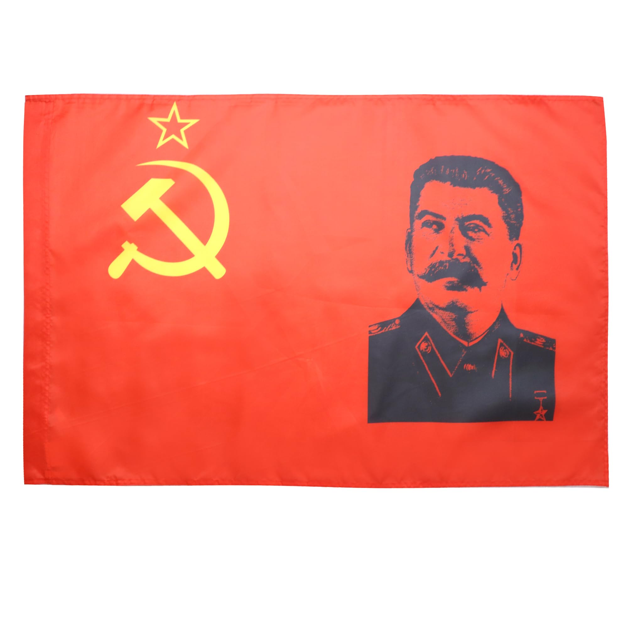 AZ FLAG - USSR with Stalin Flag - 2x3 Ft - Soviet Union communist Banner with Sleeve - 100% Polyester - Fade Resistant - Vivid Colors - 2' x 3' Feet - 90x60 Cm