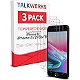 TalkWorks Tempered Glass Screen Protector for iPhone SE3/SE2/8/7/6S/6 - Case Compatible, Anti-Glare, Smudge & Crack Proof, Ultra Thin (Pack of 3)
