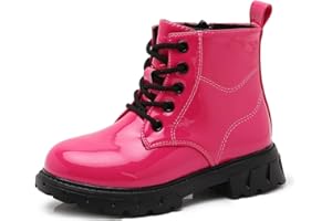 kkdom Boys Girls Combat Boots Ankle Boot Lace up Fashion Walking Hiking