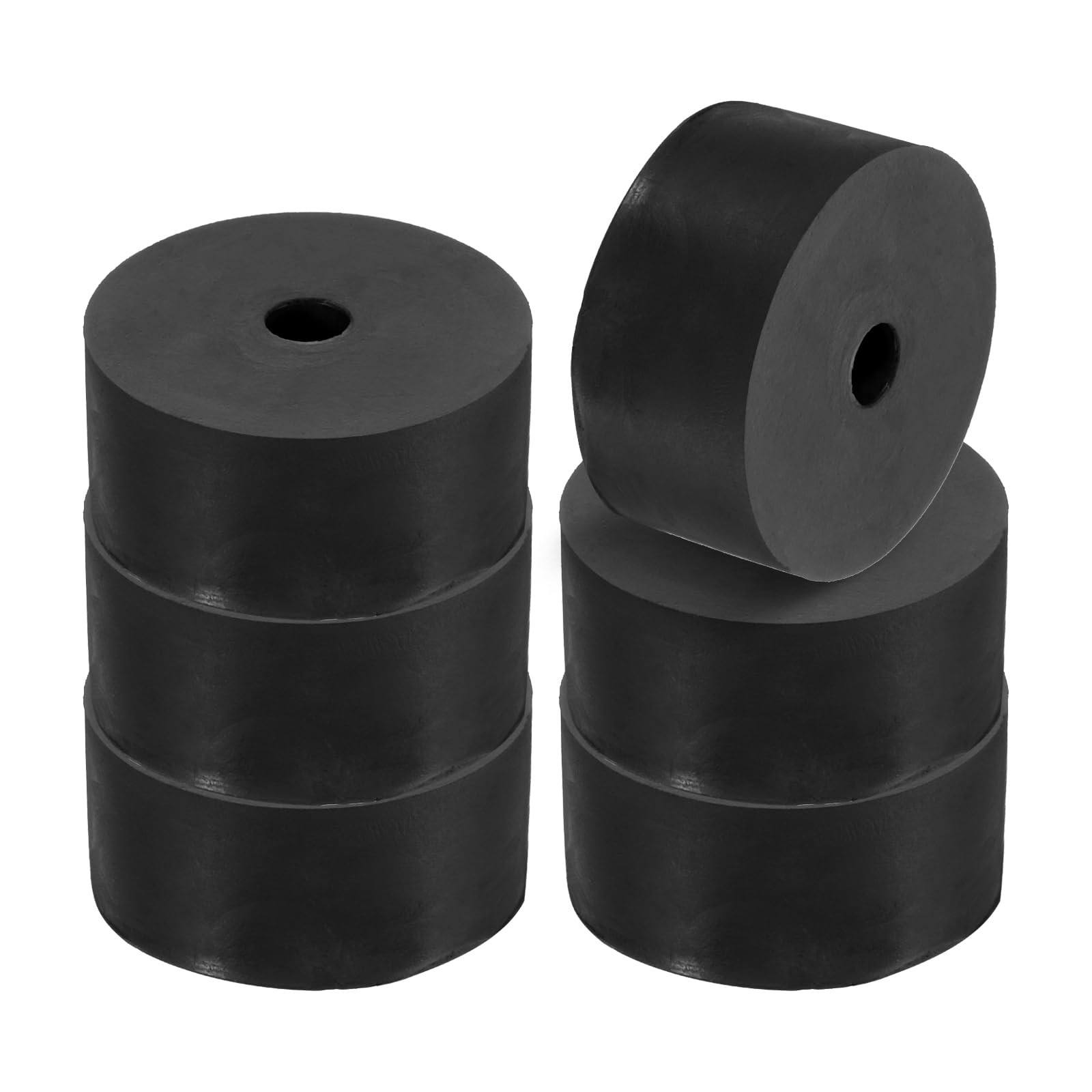 PATIKIL Multi Purpose Rubber Spacer, 6 Pcs 2.4"OD 0.47"ID 1.2"Thickness Neoprene Round Anti-Vibration Isolation Pads Isolator Rubber Bushings Spacer Washer for HVAC Bolts Car Accessories