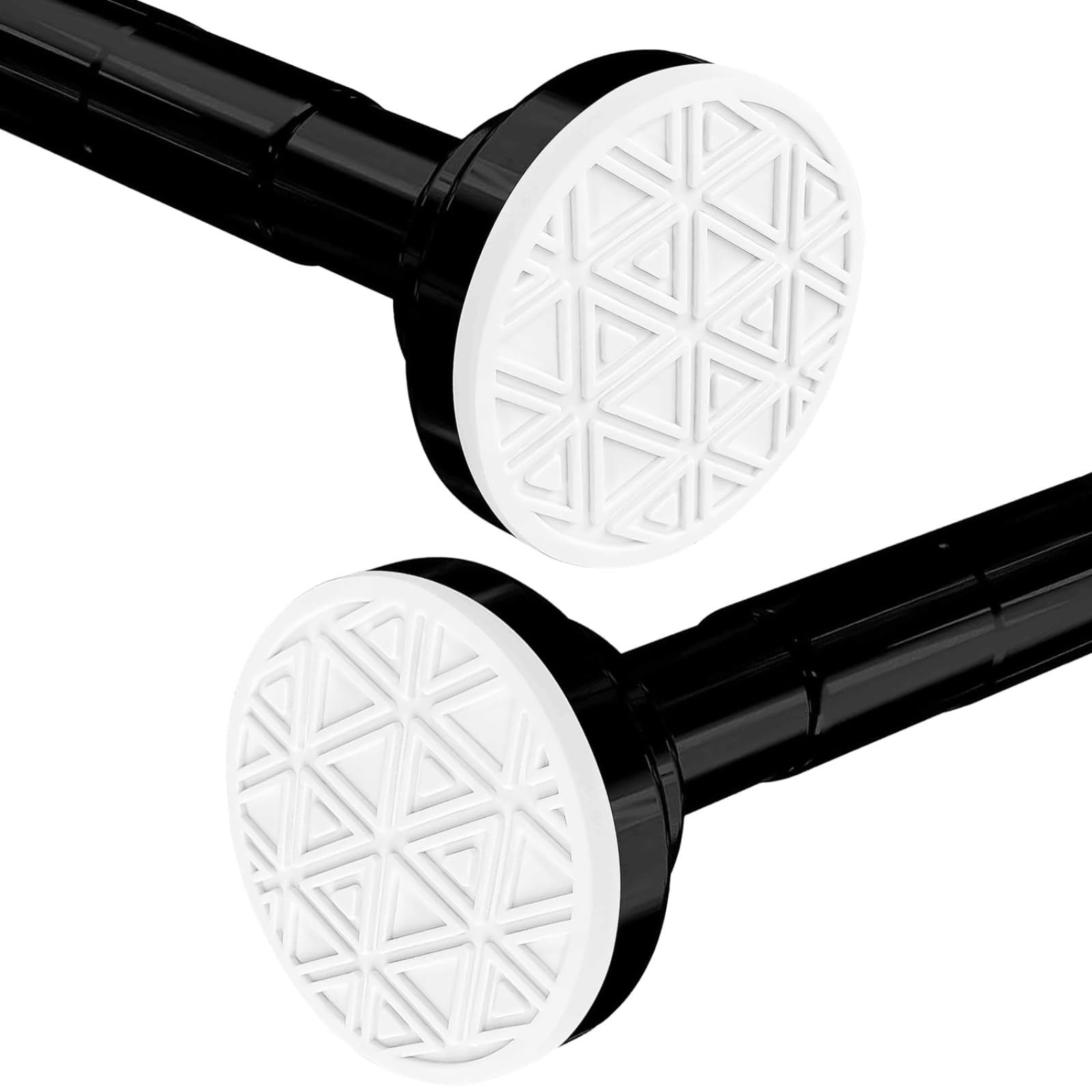 wintfarm Extendable Shower Curtain Poles 48-200 cm,No Drill Tension Rod Adjustable Shower Curtain Rail,Non-Slip,Never Rust,304 Stainless Steel,for Bathroom,Kitchen(Black, 48-200 cm/18-78 in)