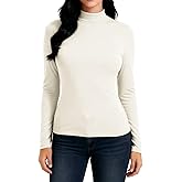 IVOVFANZY Long Sleeve Turtleneck Women - Mock Neck Basic Shirts Thermal Undershirt Lightweight Base Layer T-Shirt