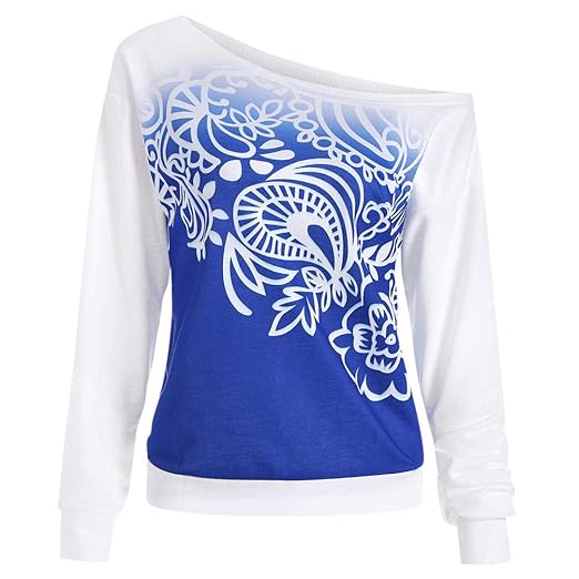 Styledress Sweatshirt Damen,Damen Langarmshirt Hoodie Bedruckt Kapuzen Sweatshirt Sweatjacke Langarm Pullover T-Shirt Obertei