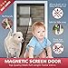 Bodyguard Magnetic Screen Door - Full Frame Velcro, Fits Door Size up to 34 x 82-Inch, 28 Sewn-in Magnets, Heavy Duty Mesh Curtain, Easy Installation, No Gap, No Falling