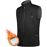 FREE SOLDIER Men's Warm Golf Vest Outerwear Windproof Reversible Puffer Vest Sleeveless Jacket for Casual Hiking Travel