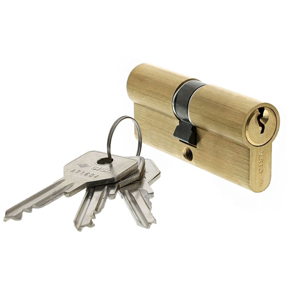CISA European Profile Cylinder C2000, Brass, Gold, 0G300180