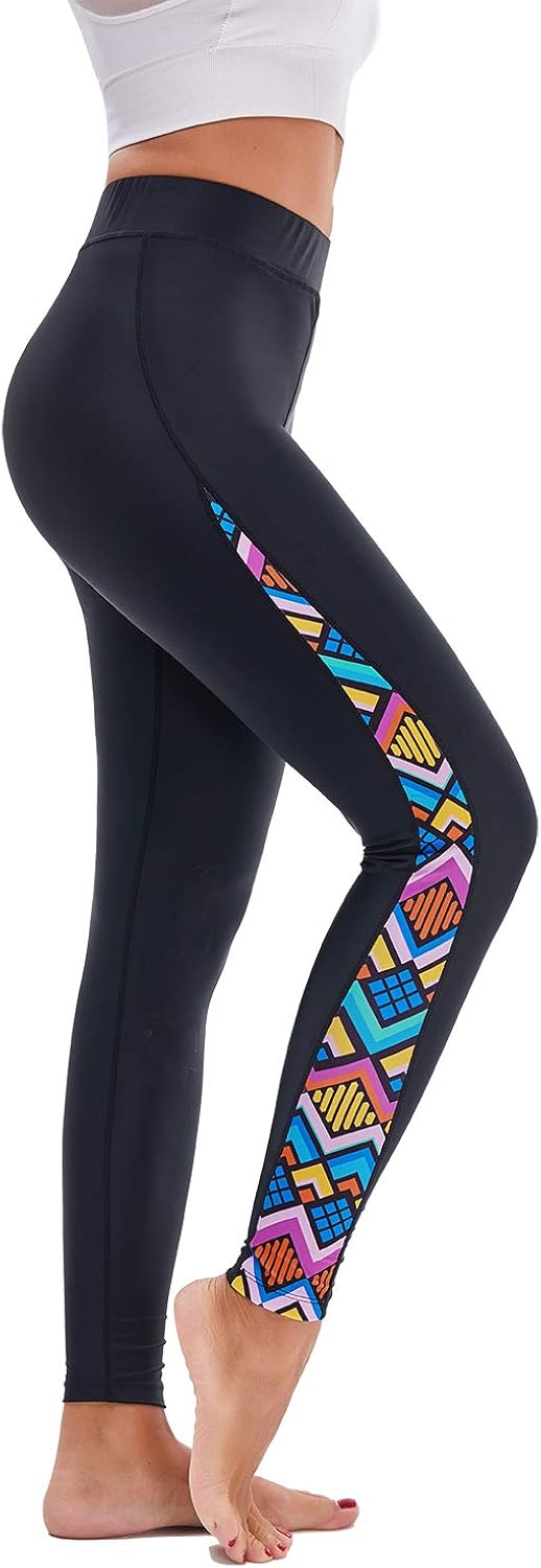 Scodi Women's Surfing Leggings Swimming High-Waisted Tights UPF 50+ : Clothing