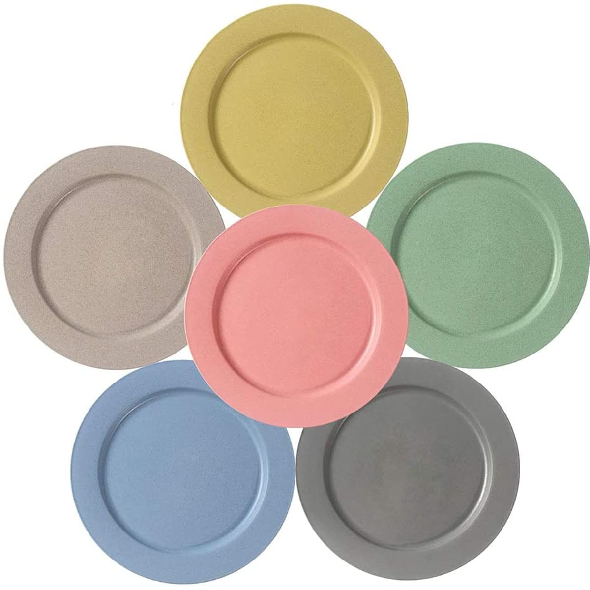 Hobein 10'' Dinner Plates,6 Pack Healthy Dishwasher and Microwave Safe Plates, Unbreakable and Lightweight, Healthy for Kids (10 in) — image 1