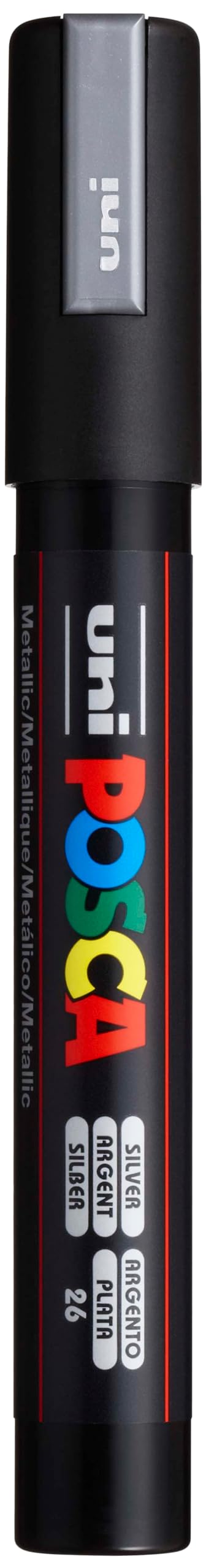 Uni-Ball 176453000 Posca Medium Bullet Tip Marker - Silver