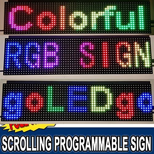 go LEDgo Blue color Moving Message sign, Scrolling Programmable, Utra Thin and light weigh Size:25.5"x6.5"x1.2"