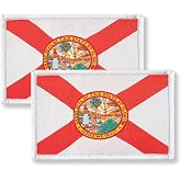 Overdecor Florida Flag Patch Tactical Military Patches - Hook and Loop Fastener, 2 Pack