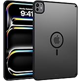 BENTOBEN Magnetic for iPad Pro 11 Inch Case (M5/M4) 2025/2024, Translucent Matte Back Slim Soft TPU Bumper Lightweight Shockproof Protective Women Girls Boys Tablet Case Cover, Black