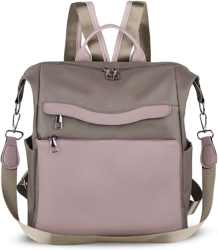 Women Backpack Purse Waterproof Nylon PU Leather Anti-theft Rucksack Lightweigh Shoulder Bag Ladies Travel bags