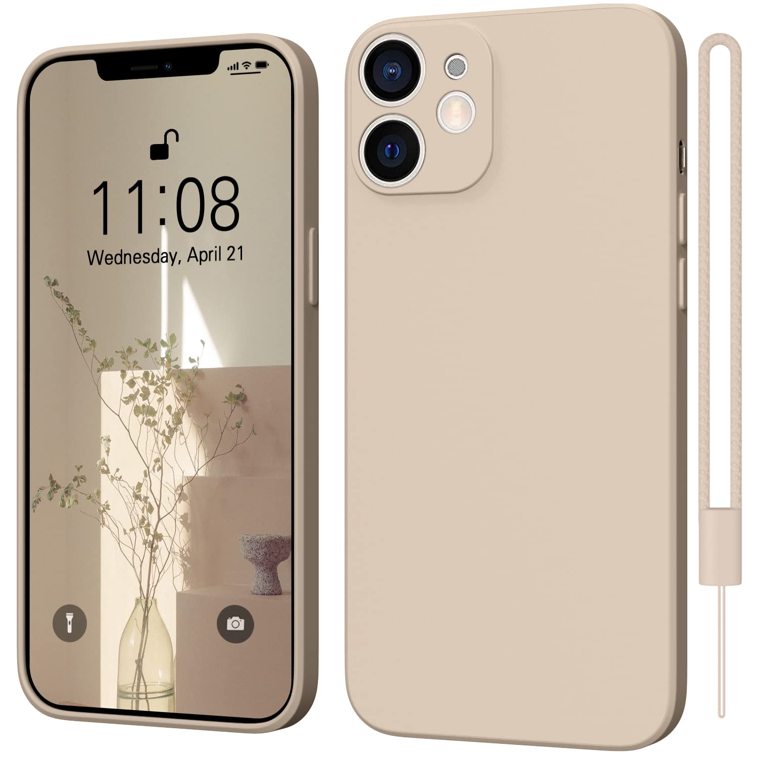 ORDA for iPhone 11 case Silicone 6.1 for iPhone 11 2019 Soft Gel Rubber Cover Ultra Slim case Anti-Scratch Compatible with iPhone 11 cover Khaki