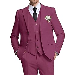 High-End Suits Men Linen Suits 3 Piece Summer Beach