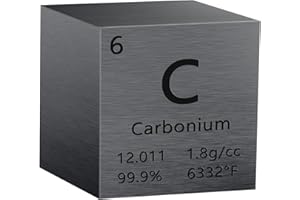 YUAILIUR 1 Inch Carbon Cube Metal, High Density Element Cube Pure Metal, for Element Collections Lab Experiment Material,Elemental Collection Hobby,Gift for Children (Carbon)