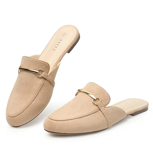 MUSSHOE Mules for Women Flats Comfortable Slip on Women Mules