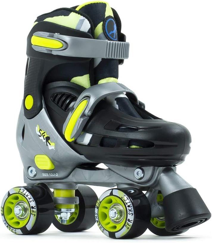 SFR Hurricane III Adjustable Quad Skates - Black/Yellow