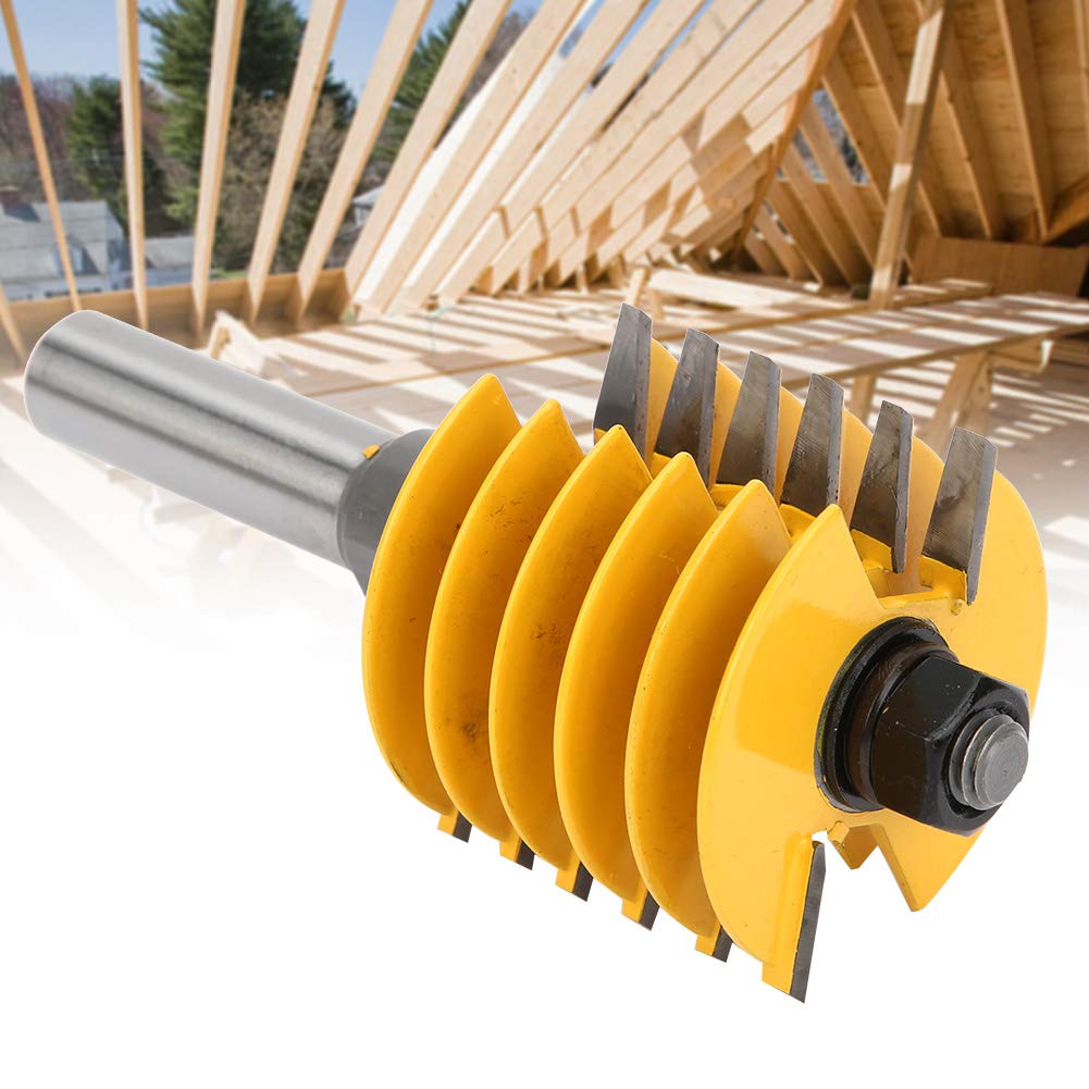 Dioche Finger Joint Router Bit - 1/2 Inch Shank Woodworking Milling Cutter with Bearing