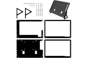 Longruner 7 inch Raspberry Pi Touch Screen Case Holder for Raspberry Pi 3 2 Model B and RPi 1 B+ A BB Black PC Various Systems LSC7B-1