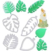 Tropical Leaf Cookie Cutter,Hawaiian Palm Leaves Fondant Cutters Set for Gum Paste,Sugarcraft Candy Holiday Biscuit,Luau Cake Fondant Decorating Tools