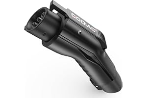 GODIAG NACS to J1772 Charging Adapter - Max 48 Amp & 250V J1772 EV Adapter, Compatible with Tesla High Powered Connectors Destination Chargers and Mobile Connectors (Black)