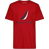 Nautica Boys Short Sleeve J-Class Logo Crew Neck T-Shirt, Soft, Comfortable, Relaxed Fit