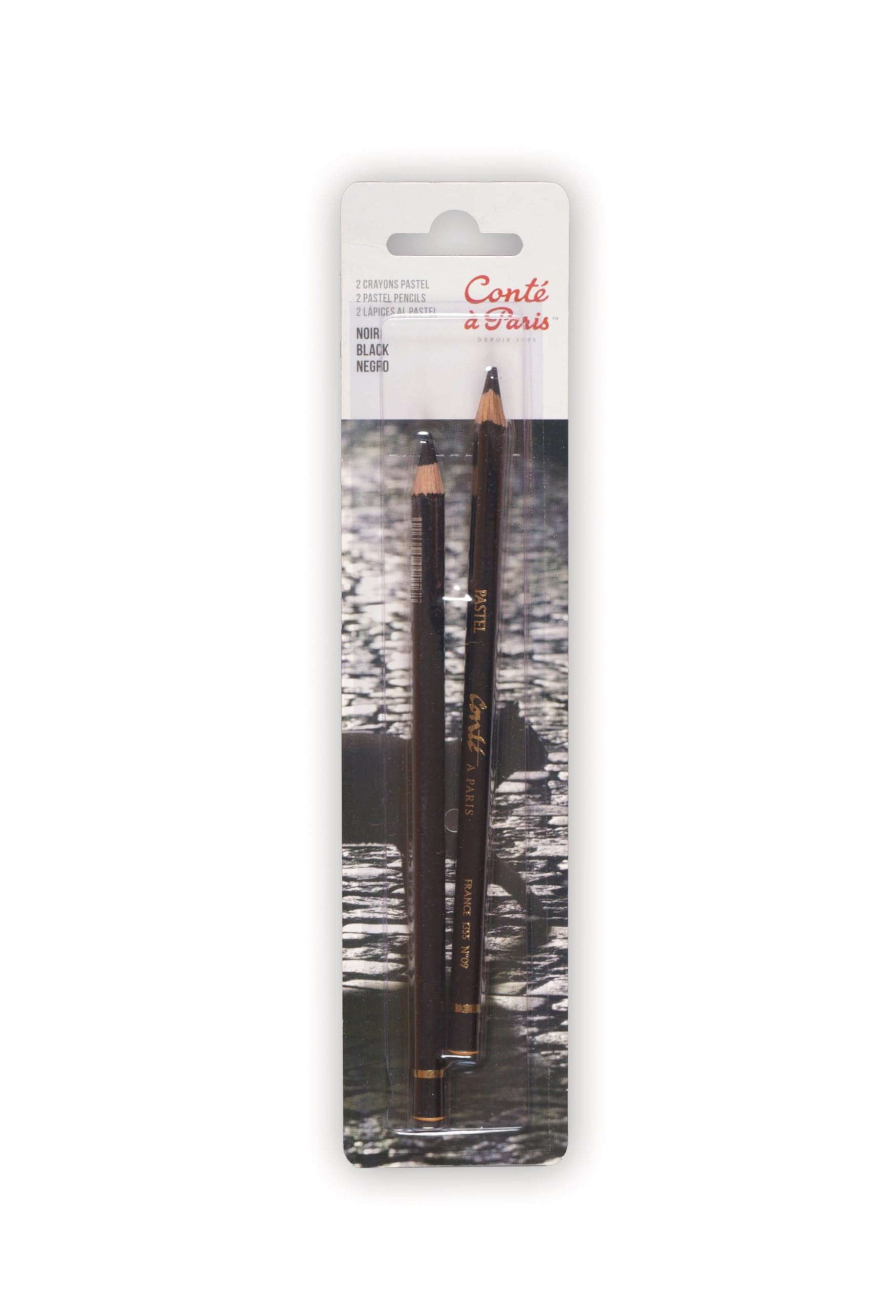 Conté à Paris Pastel Pencil - Black (Pack of 2)